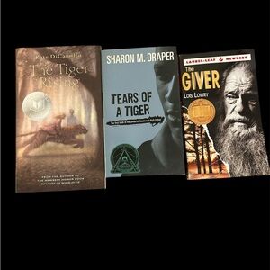 Set of Three Books: The Tiger Rising, Tears of a Tiger, The Giver